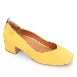 Kenneth Cole Gentle Souls Yellow Block Heel Pumps